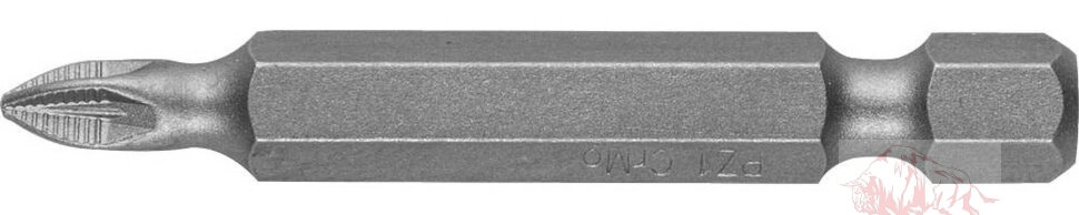 Биты ЗУБР "МАСТЕР" кованые, хромомолибденовая сталь, тип хвостовика E 1/4", PZ1, 50мм, 2шт
