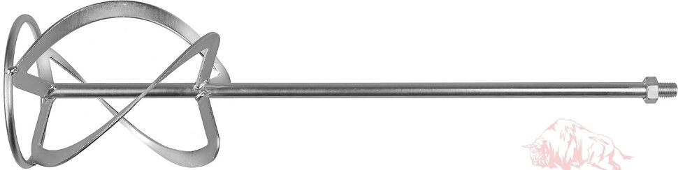 Насадка, ЗУБР ЗМРН-1-120, перемешивание сверху-вниз, М14, d=120 мм, L=590 мм