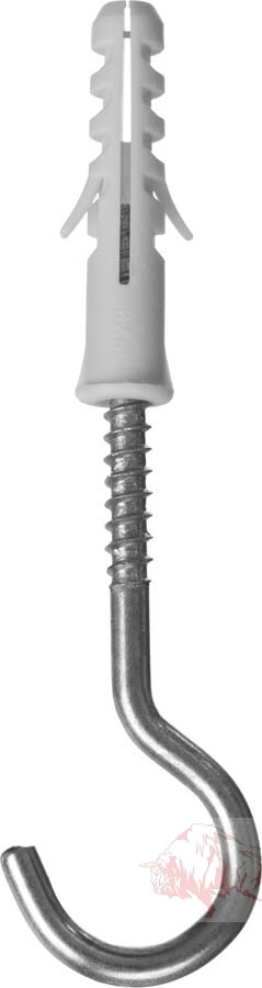 Дюбель распорный полипропиленовый, тип "ЕВРО", в комплекте с шурупом-полукольцом, 8 х 40 / 5 х 75 мм, 70 шт, ЗУБР