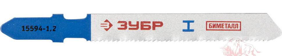 Полотна ЗУБР "ЭКСПЕРТ", T118AF, для эл/лобзика, Би-металл, по металлу, T-хвостовик, шаг 1,2мм, 50мм, 2шт