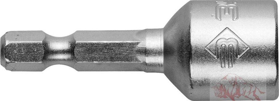Биты ЗУБР "МАСТЕР" с торцовой головкой, магнитные, Cr-V, тип хвостовика E 1/4", 10х45мм, 2шт